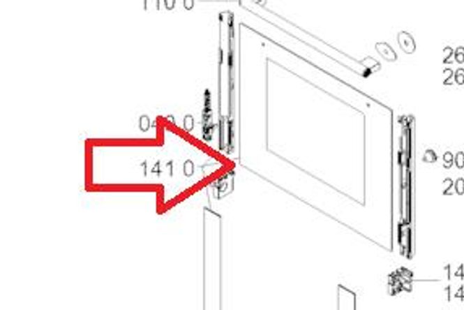 Hovedbilde C00439182 Oven door asembly