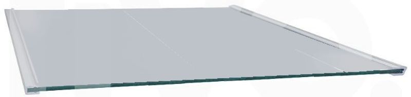 KOMPLETT GLASSHYLLE MED LISTER (453X298MM)