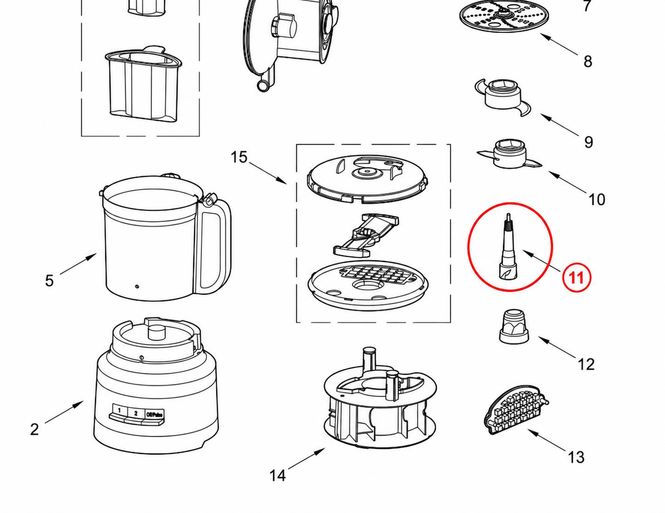 Hovedbilde KitchenAid øvre drivadapter 3,1 L – W11519124