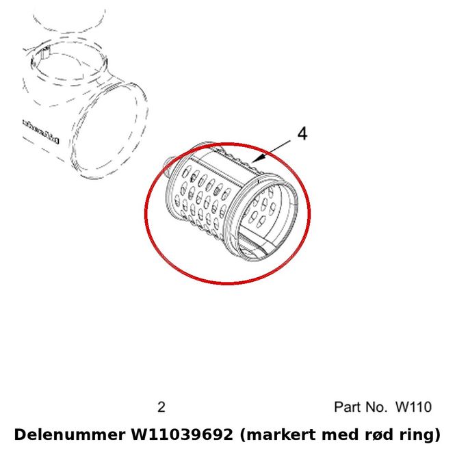 Hovedbilde KitchenAid W11039692 – Rivekjegle middels ...