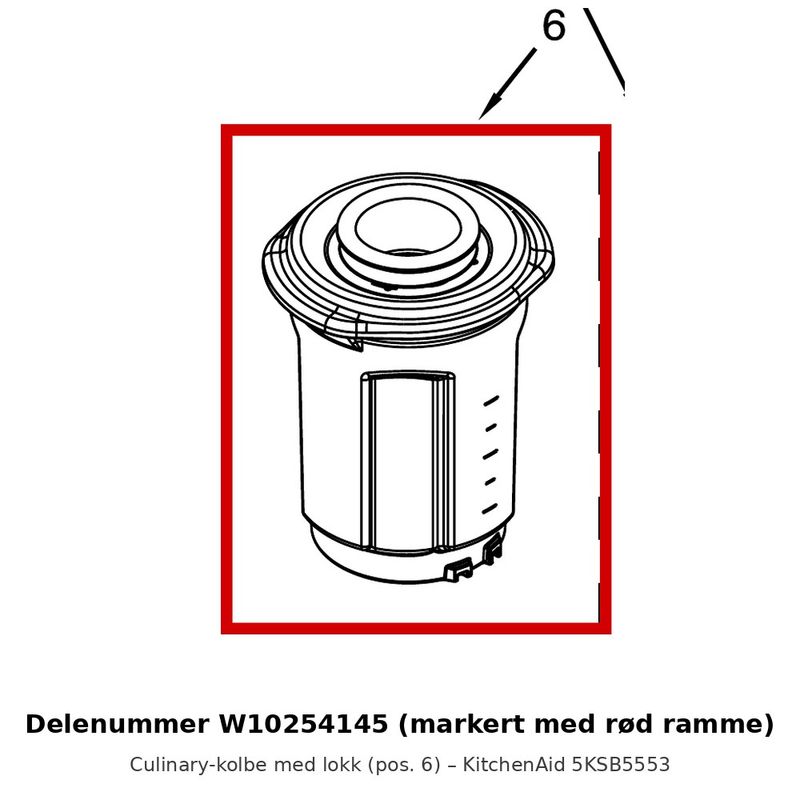 KitchenAid W10254145 – Culinary-kolbe m/lokk 5KSB5553